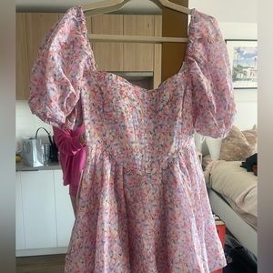 BARDOT DRESS flower print corset size 6 NEW WITH TAGS